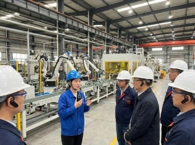 1 B7-1 wireless tour guide system used during a factory production line tour 1 B7-1 wireless tour guide system used during a factory production line tour